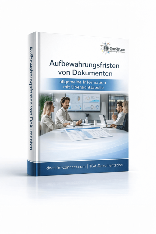 Aufbewahrungsfristen von Dokumenten im Facility Management Cover 